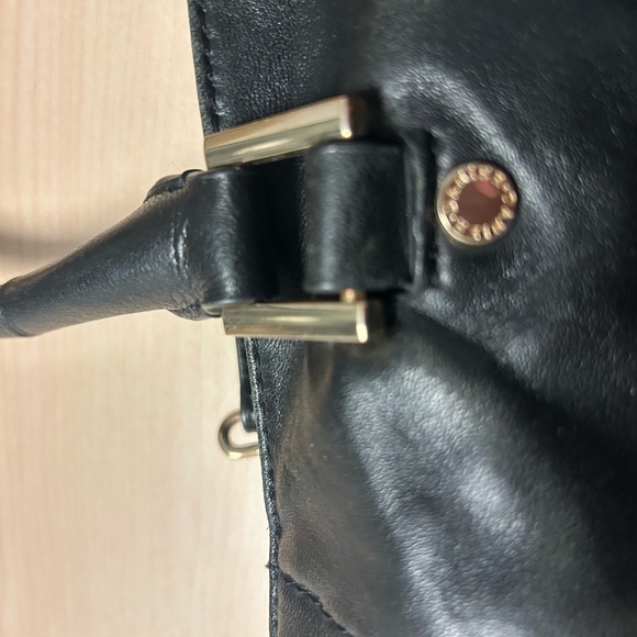 Danier vintage Y2K quilted side leather larger bag with multiple handles EVC - Picture 6 of 16